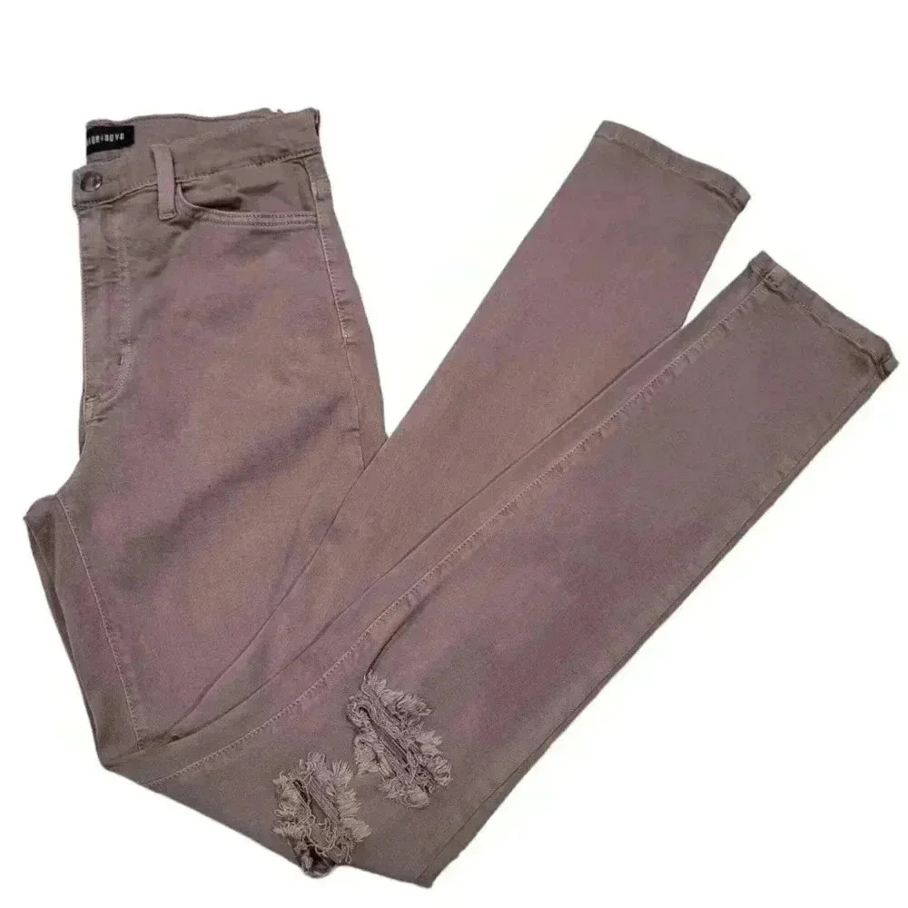 Fashion Nova High Waisted Pink Wash Skinny Jeans Stretchy Sexy Denim Size 9 - Picture 2 of 12